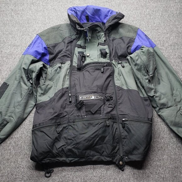 Vtg 1991 The North Face Steep Tech Scot Schmidt Jacket Aztec Gray Men Sz XL Rare - Picture 1 of 10